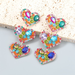 Wholesale colorful diamond multi-layer heart shaped alloy earrings JDC-ES-JL037 Earrings JoyasDeChina Wholesale Jewelry JoyasDeChina Joyas De China