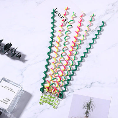 Wholesale colorful DIY Hair Scrunchies for kids JDC-HS-i407 Hair Scrunchies 溪南 3# Green (6 Pack) Wholesale Jewelry JoyasDeChina Joyas De China