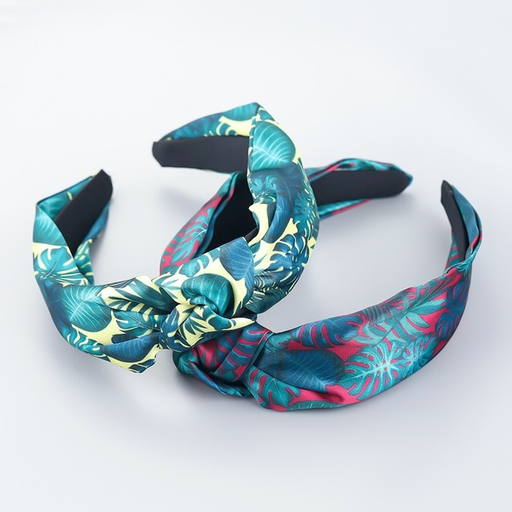 Bulk Jewelry Wholesale colorful fabric leaf printing hairband female JDC-HD-CL024 Wholesale factory from China YIWU China