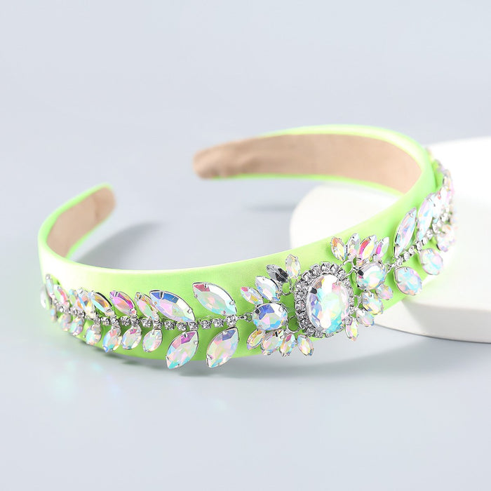 Bulk Jewelry Wholesale colorful fabric with diamond flowers hairband JDC-HD-CL025 Wholesale factory from China YIWU China