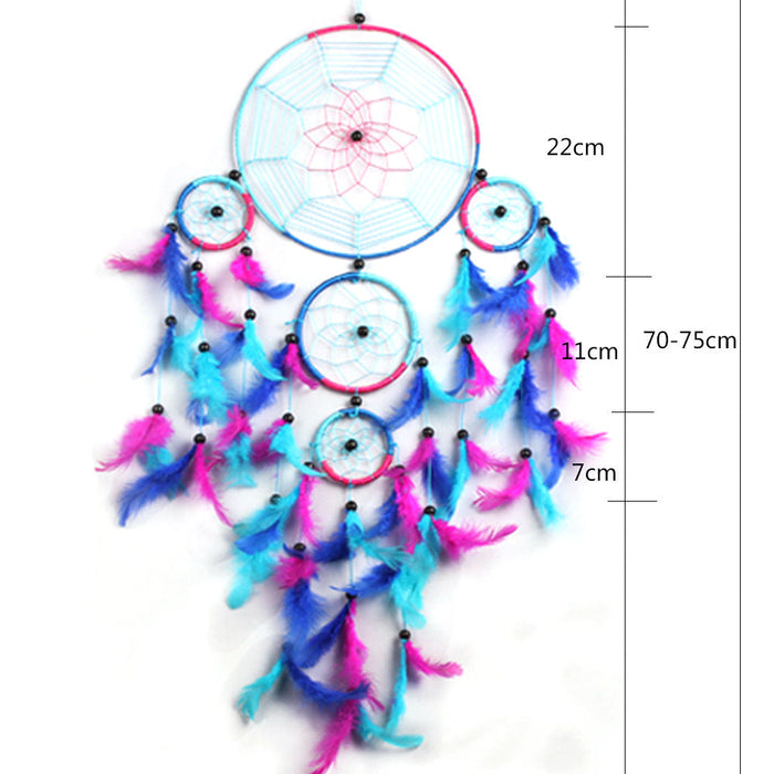 Wholesale colorful feather dream catcher JDC-DC-LZ026 Dreamcatcher 联缀 1 Wholesale Jewelry JoyasDeChina Joyas De China