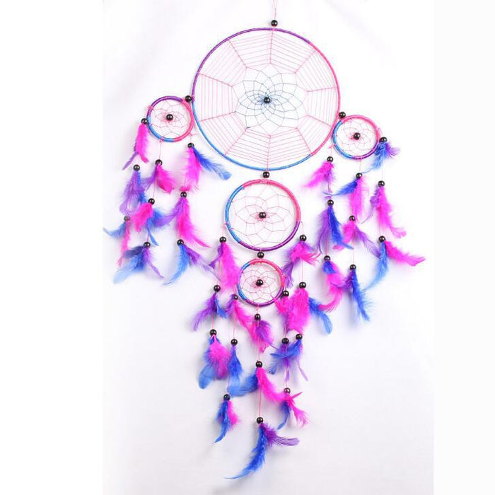 Wholesale colorful feather dream catcher JDC-DC-LZ026 Dreamcatcher 联缀 2 Wholesale Jewelry JoyasDeChina Joyas De China