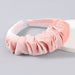 Wholesale colorful flannel pleated sponge headband JDC-HD-JL016 Headband JoyasDeChina pink Wholesale Jewelry JoyasDeChina Joyas De China