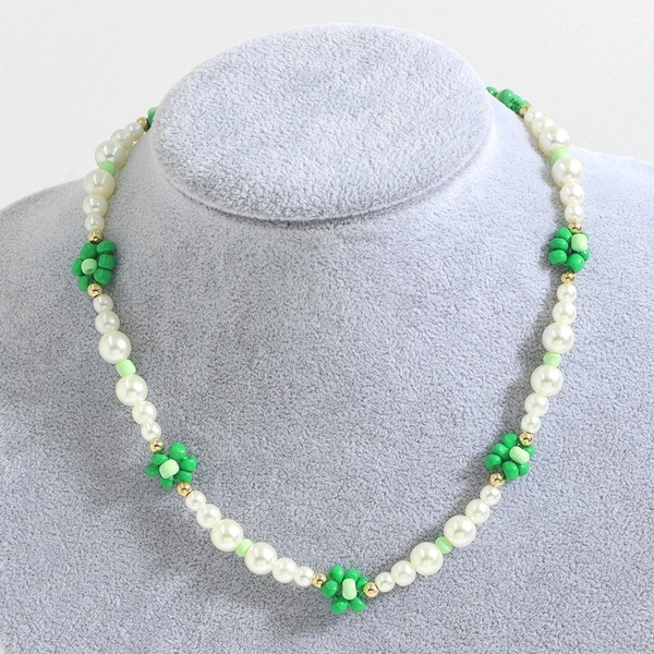 Wholesale colorful floral beaded pearl necklaces JDC-NE-V13 necklaces JoyasDeChina Wholesale Jewelry JoyasDeChina Joyas De China