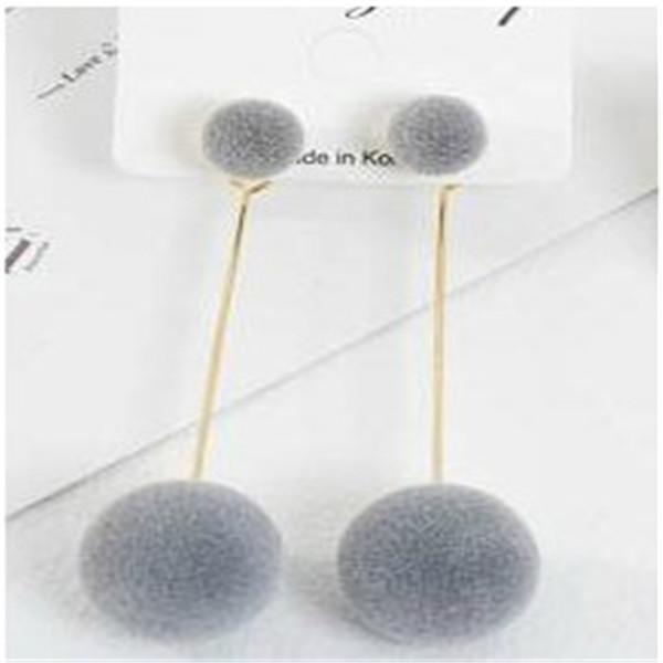 Bulk Jewelry Wholesale colorful fur ball round bead fur ball earrings JDC-ES-RL019 Wholesale factory from China YIWU China