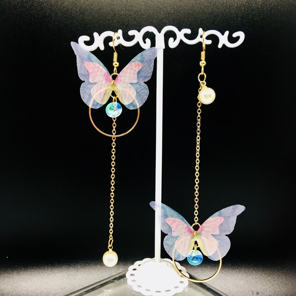 Bulk Jewelry Wholesale colorful metal butterfly earrings JDC-ES-RL136 Wholesale factory from China YIWU China