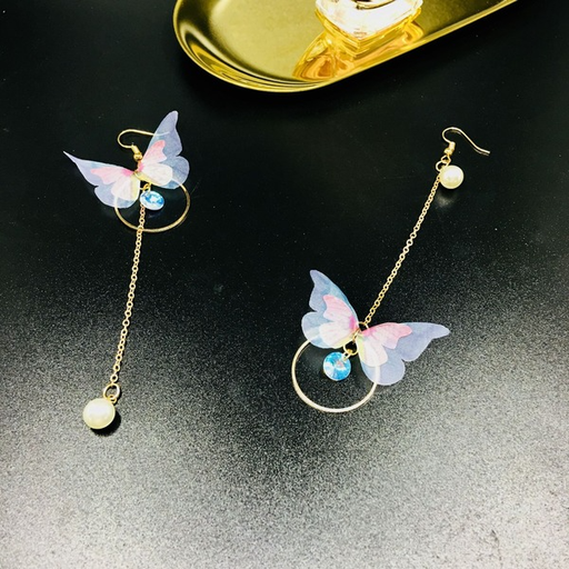 Bulk Jewelry Wholesale colorful metal butterfly earrings JDC-ES-RL136 Wholesale factory from China YIWU China