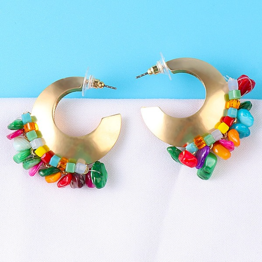 Wholesale colorful metal earrings JDC-ES-JR025 Earrings JoyasDeChina Wholesale Jewelry JoyasDeChina Joyas De China