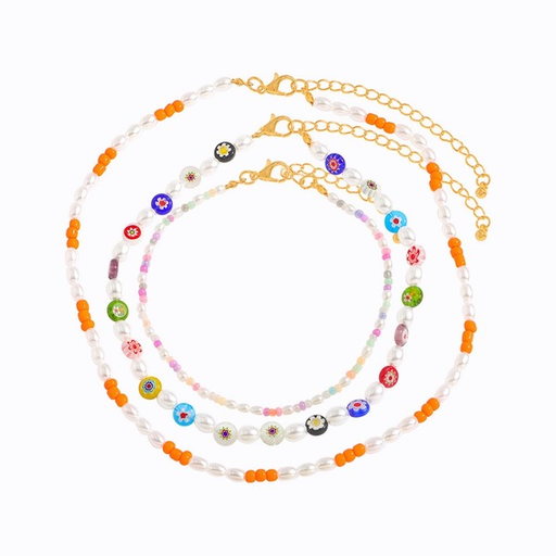 Wholesale colorful resin beads multi-layered necklaces set JDC-NE-JQ115 necklaces JoyasDeChina Wholesale Jewelry JoyasDeChina Joyas De China