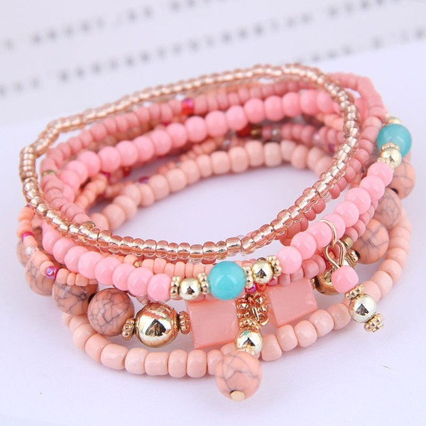 Bulk Jewelry Wholesale colorful resin beads multilayer bracelet JDC-BT-GSXINY003 Wholesale factory from China YIWU China
