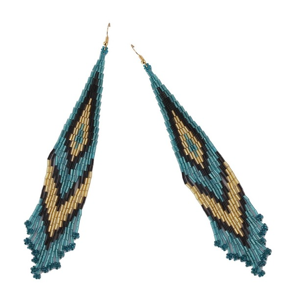 Bulk Jewelry Wholesale colorful resin Bohemian feather earrings JDC-ES-V106 Wholesale factory from China YIWU China