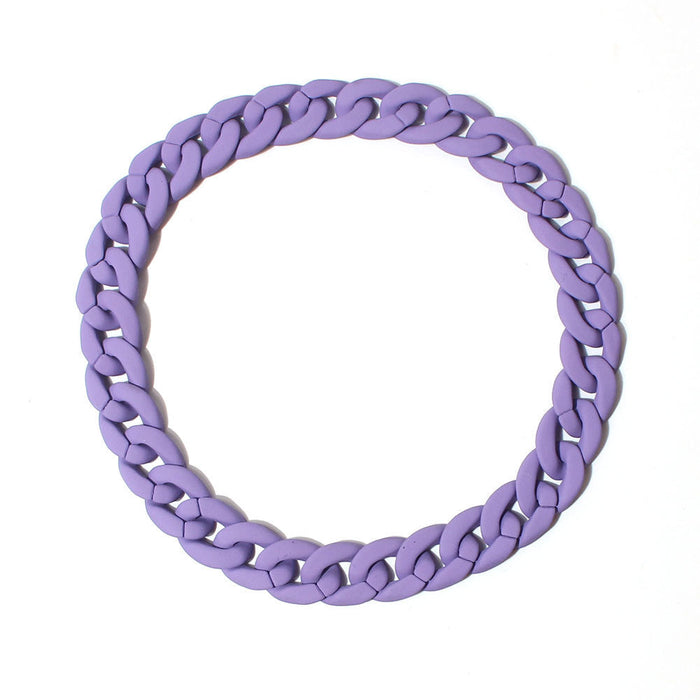 Wholesale colorful resin chain pet necklace JDC-PN-TC007 Pet Necklace JoyasDeChina purple Wholesale Jewelry JoyasDeChina Joyas De China