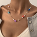 Bulk Jewelry Wholesale colorful resin pearl flower necklace JDC-NE-KunJ118 Wholesale factory from China YIWU China