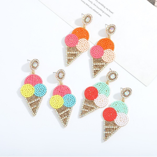Bulk Jewelry Wholesale colorful rhinestone ice cream earrings JDC-ES-GSV004 Wholesale factory from China YIWU China