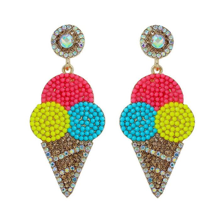 Wholesale colorful rhinestone ice cream earrings JDC-ES-GSV004 Earrings JoyasDeChina color 1 Wholesale Jewelry JoyasDeChina Joyas De China