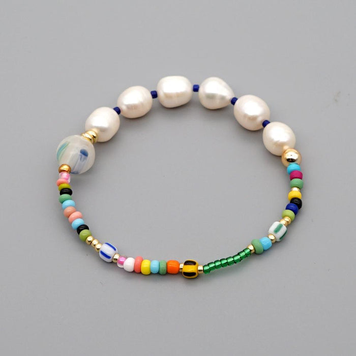 Bulk Jewelry Wholesale colorful rice beads beach style pearl bracelet JDC-gbh356 Wholesale factory from China YIWU China
