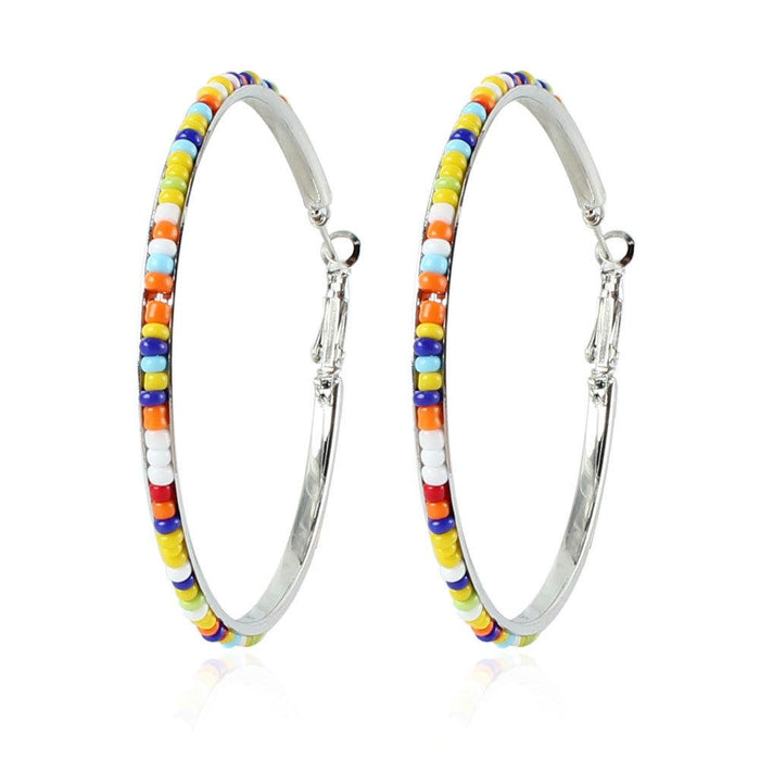 Wholesale colorful round beads earrings JDC-ES-TC153 Earrings JoyasDeChina color Wholesale Jewelry JoyasDeChina Joyas De China