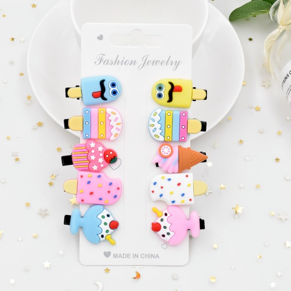 Bulk Jewelry Wholesale colorful rubber ice cream hair clips for children JDC-HC-RXN001 Wholesale factory from China YIWU China