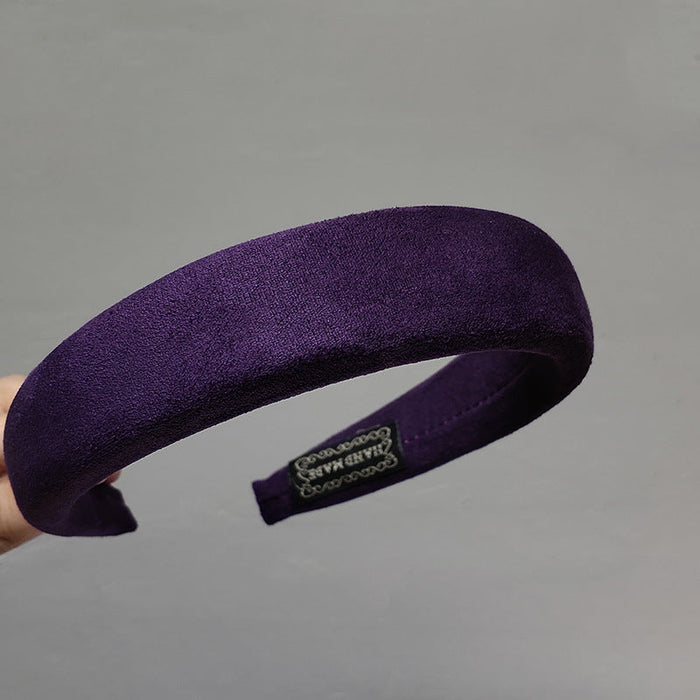 Wholesale colorful suede sponge headband JDC-HD-TOC007 Headband JoyasDeChina dark purple Wholesale Jewelry JoyasDeChina Joyas De China