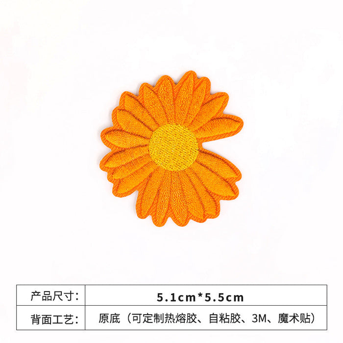 Wholesale colorful sunflower felt cloth embroidery JDC-ER-XF007 Embroidery JoyasDeChina 1 Wholesale Jewelry JoyasDeChina Joyas De China