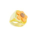 Wholesale colorful transparent small flower acrylic Rings JDC-RS-V002 Rings JoyasDeChina yellow Wholesale Jewelry JoyasDeChina Joyas De China
