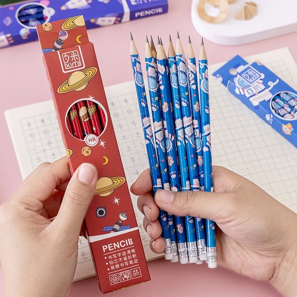 Bulk Jewelry Wholesale colorful wooden 10 boxed planet HB pencils JDC-PE-XF015 Wholesale factory from China YIWU China
