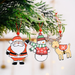 Bulk Jewelry Wholesale colorful wooden Christmas wooden pendants JDC-CS-HB017 Wholesale factory from China YIWU China