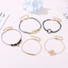 Wholesale Compass Totem Rhinestone Heart Beaded Alloy Bracelet JDC-BT-A030 Bracelet 妙雅 01KCgold 11087 Wholesale Jewelry JoyasDeChina Joyas De China