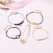 Wholesale Compass Totem Rhinestone Heart Beaded Alloy Bracelet JDC-BT-A030 Bracelet 妙雅 Wholesale Jewelry JoyasDeChina Joyas De China