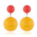 Wholesale contrast acrylic Earrings JDC-ES-KQ076 Earrings JoyasDeChina Yellow and red Wholesale Jewelry JoyasDeChina Joyas De China