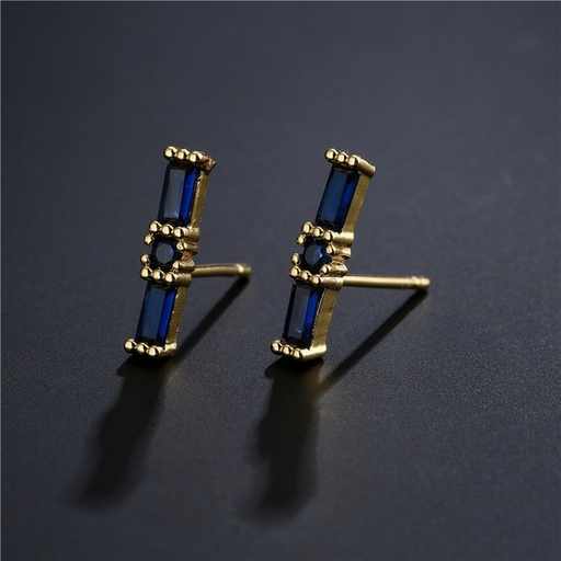 Bulk Jewelry Wholesale copper 3-color T-square zircon earrings JDC-ES-ag057 Wholesale factory from China YIWU China