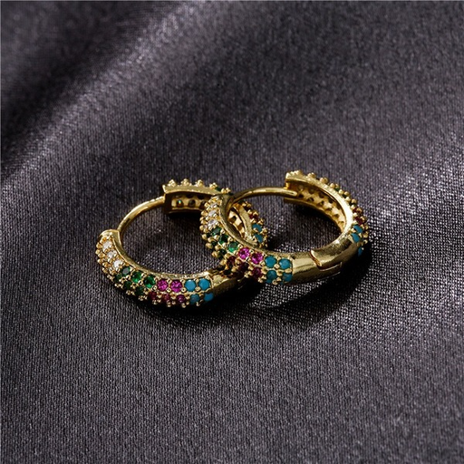 Bulk Jewelry Wholesale copper 7 color zircon micro inlaid Earrings JDC-ES-ag059 Wholesale factory from China YIWU China
