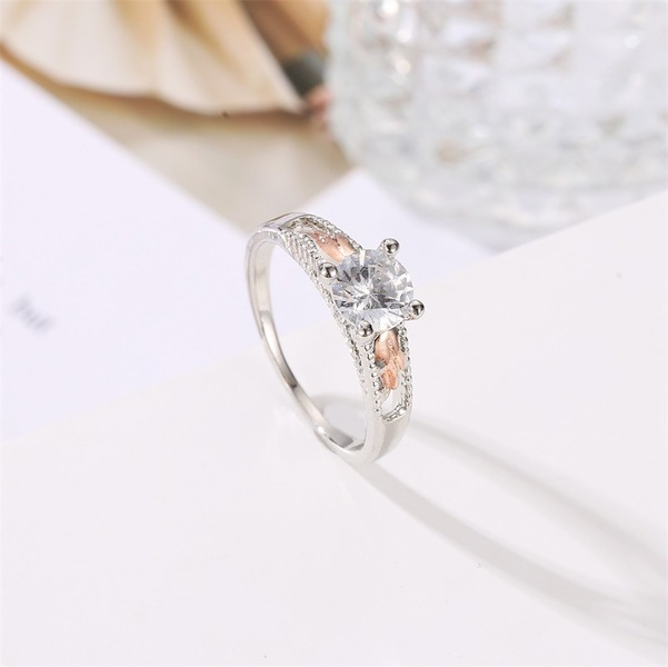 Bulk Jewelry Wholesale copper angel wing zircon rings JDC-RS-MH033 Wholesale factory from China YIWU China
