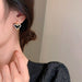 Wholesale copper black Love Earrings JDC-ES-BY-064 Earrings 宝钰 Wholesale Jewelry JoyasDeChina Joyas De China