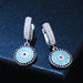 Wholesale copper Blue Earrings JDC-ES-AS069 Earrings 翱?N sliver Wholesale Jewelry JoyasDeChina Joyas De China