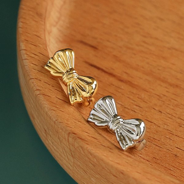 Wholesale copper Bowknot ear clips JDC-ES-YWLY022 Earrings 丽轶 Wholesale Jewelry JoyasDeChina Joyas De China
