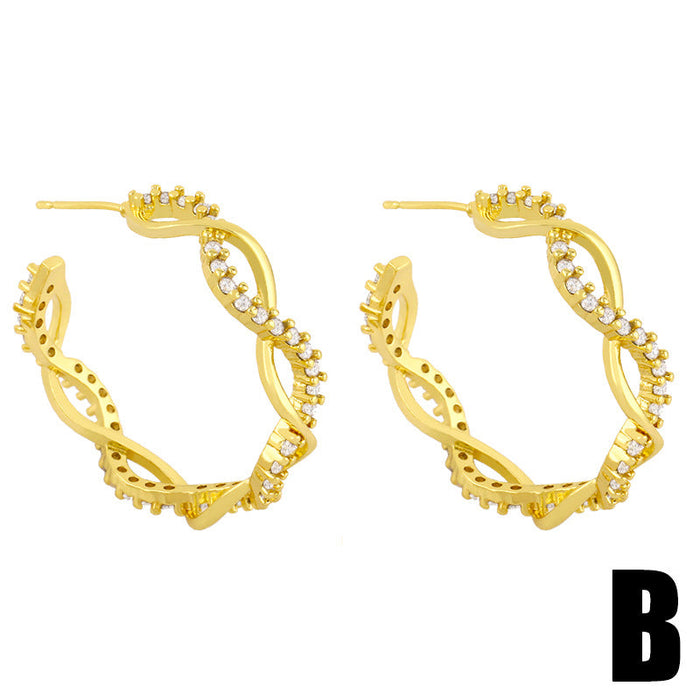 Wholesale copper butterfly gold earrings JDC-ES-AS030 Earrings 翱?N B Wholesale Jewelry JoyasDeChina Joyas De China