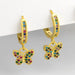Wholesale copper butterfly gold earrings JDC-ES-AS044 Earrings 翱?N Wholesale Jewelry JoyasDeChina Joyas De China