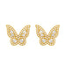 Wholesale copper butterfly gold earrings JDC-ES-AS054 Earrings 翱?N 1 Wholesale Jewelry JoyasDeChina Joyas De China