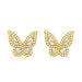 Wholesale copper butterfly gold earrings JDC-ES-AS054 Earrings 翱?N Wholesale Jewelry JoyasDeChina Joyas De China