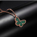 Wholesale copper butterfly necklaces JDC-NE-QLX001 Necklaces 巧兰轩 green Wholesale Jewelry JoyasDeChina Joyas De China