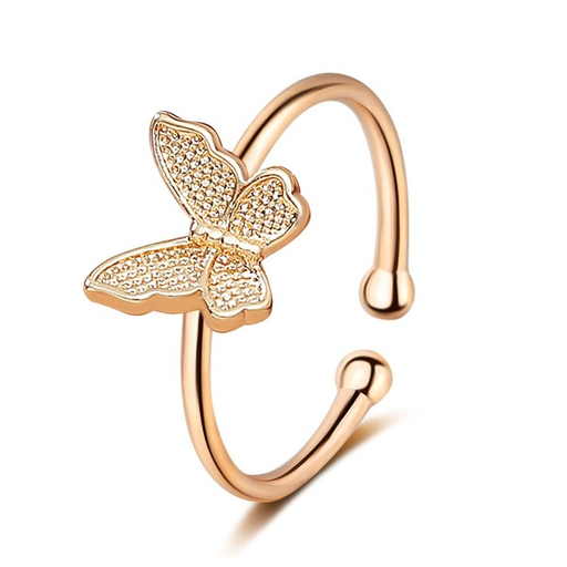 Bulk Jewelry Wholesale copper butterfly rings JDC-RS-A006 Wholesale factory from China YIWU China