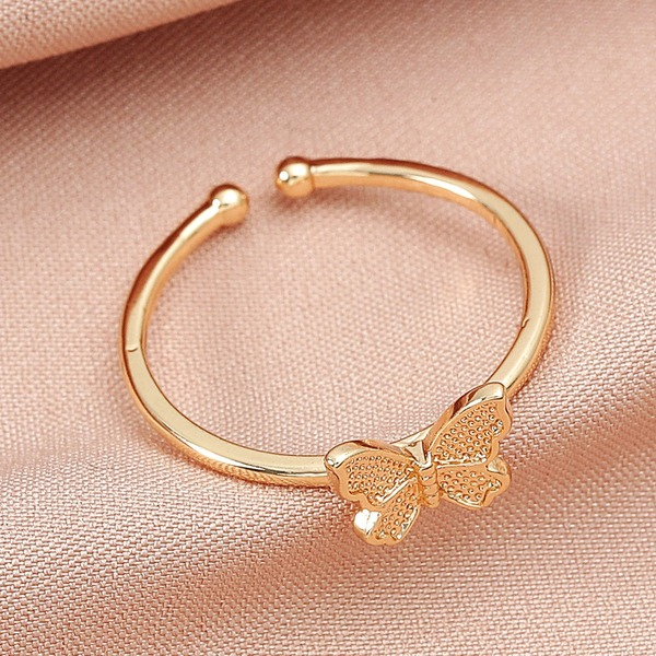 Bulk Jewelry Wholesale copper butterfly rings JDC-RS-A006 Wholesale factory from China YIWU China