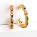 Wholesale copper C-shaped Gold Earrings JDC-ES-AS029 Earrings 宝钰 Wholesale Jewelry JoyasDeChina Joyas De China