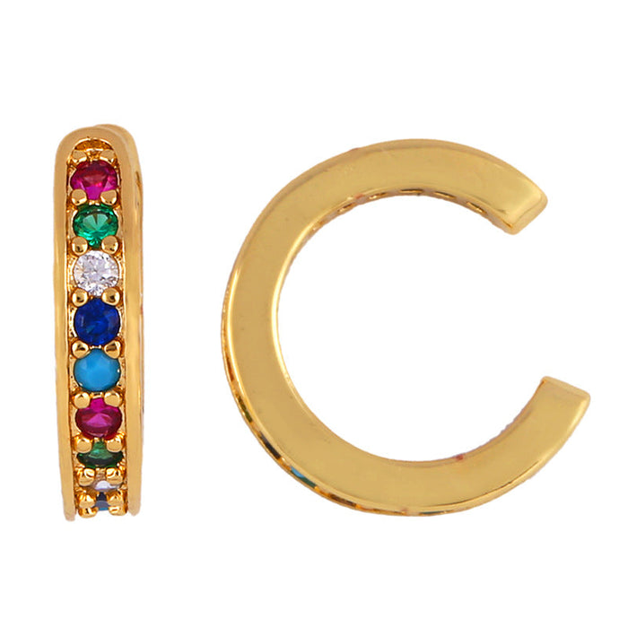 Wholesale copper C-shaped Gold Earrings JDC-ES-AS029 Earrings 宝钰 A Wholesale Jewelry JoyasDeChina Joyas De China