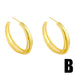 Wholesale copper C-shaped Gold Earrings JDC-ES-AS059 Earrings 翱?N B Wholesale Jewelry JoyasDeChina Joyas De China