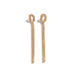 Wholesale Copper Chain Knotted Iron Ear Hook Earrings JDC-ES-DN015 Earrings 道妮 rose gold Wholesale Jewelry JoyasDeChina Joyas De China