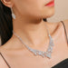 Wholesale Copper Claw Chain Rhinestone Necklace Earring Set JDC-NE-JX026 Necklaces 锦希 Wholesale Jewelry JoyasDeChina Joyas De China