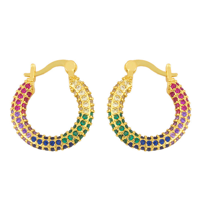 Wholesale copper color Earrings JDC-ES-AS082 Earrings 翱?N Graph color Wholesale Jewelry JoyasDeChina Joyas De China