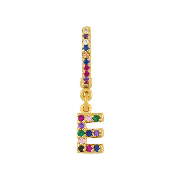 Wholesale copper color letter Earrings JDC-ES-AS036 Earrings 翱?N E Wholesale Jewelry JoyasDeChina Joyas De China